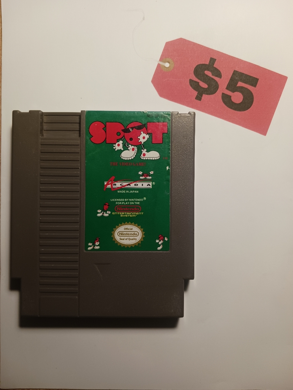 NES Nintendo Spot Video Game Cartridge 7up Mascot